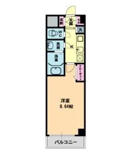 AZURE ESAKA【0802号室】の間取り