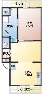 NKハイツ高次【2号室】の間取り