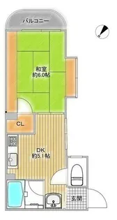 ハイツサンヒーロー【2階】の間取り