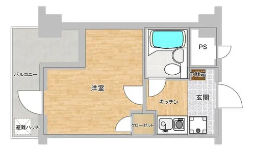 リーガル塚本3【4階】の間取り