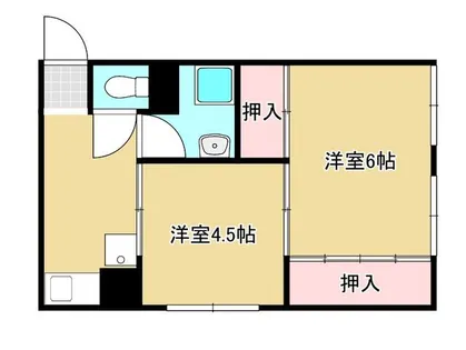 リーガルハウス西多聞【4階】の間取り