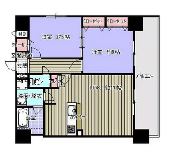 ROYAL HOUSE猪ノ坂【601号室】の間取り