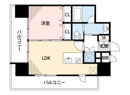 プライムアーバン博多【5階】の間取り