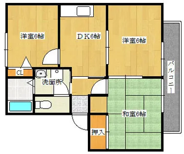 兵庫県明石市鳥羽【アパート】の間取り
