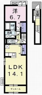 ロスマリーノ【2階】の間取り