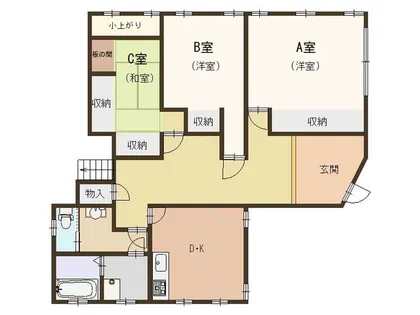 滋賀県大津市御幸町【一戸建】の間取り