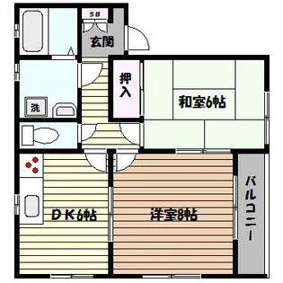 兵庫県神戸市東灘区御影中町6丁目【アパート】の間取り