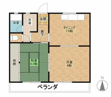 メゾン・ド・海用【302号室】の間取り