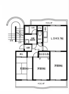 ガーデンハウス花水木【302号室】の間取り