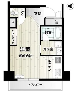 天満橋スカイハイツ【9階】の間取り