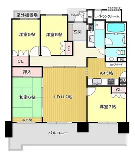 ネバーランド箕面潤水館【3階】の間取り