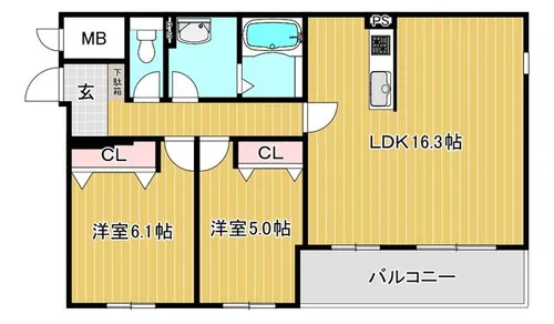 モレラス桑園【2階】の間取り