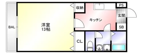 福岡県直方市大字下新入【マンション】の間取り