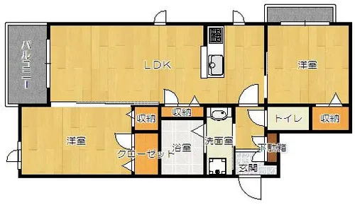 シャーメゾン新石切【2階】の間取り