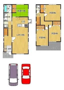 大阪府豊中市北条町2丁目【一戸建】の間取り