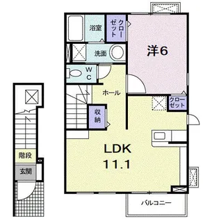 プリオールⅠ【2階】の間取り