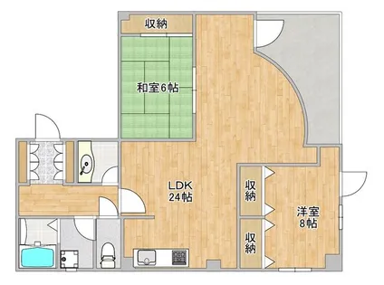 シオンズガーデン花川【101号室】の間取り