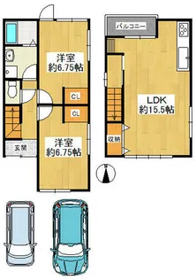 大阪府枚方市山之上北町【一戸建】の間取り