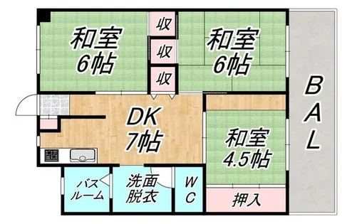 西山ビル【512号室】の間取り