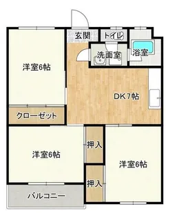 福岡県福岡市博多区麦野4丁目【マンション】の間取り