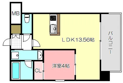 プレジオ荒本新町【3階】の間取り