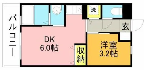 リード桜坂【0406号室】の間取り