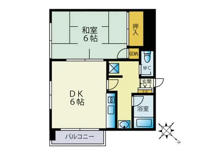 福岡県福岡市博多区下呉服町【マンション】の間取り