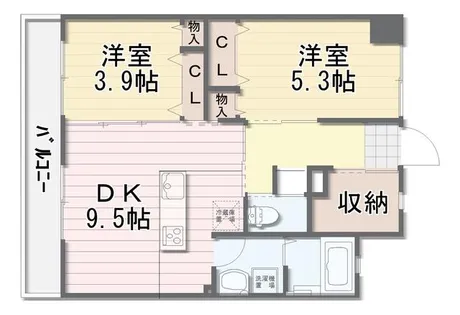 グランブルーアクア【408号室】の間取り