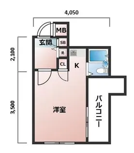 福岡県福岡市博多区石城町【マンション】の間取り