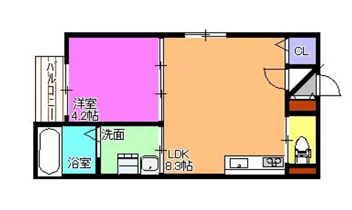 アンドキートス【3階】の間取り