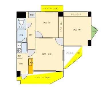 アーバニティ春日原【3階】の間取り