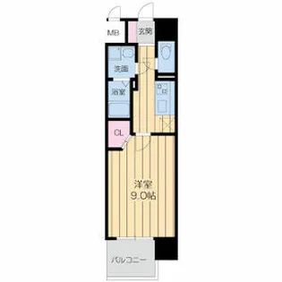 ドゥーエ森ノ宮【9階】の間取り