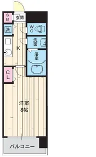 メゾン・ド・ヴィレ 深江【0607号室】の間取り