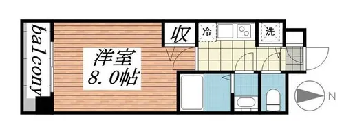 メゾン・ド・ヴィレ 深江【0409号室】の間取り