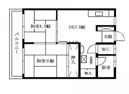 小笹カステリアB棟【404号室】の間取り