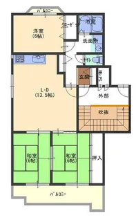 ジョウムラマンション【402号室】の間取り