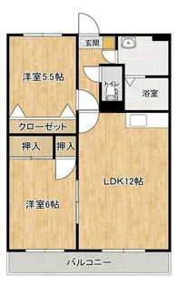 グリーンヒルズ津福【603号室】の間取り