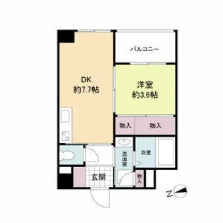 アリス マナーガーデン谷町【0402号室】の間取り