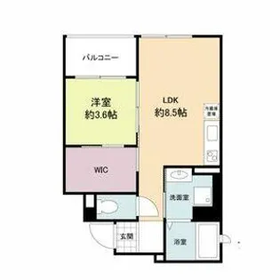 アリス マナーガーデン谷町【0806号室】の間取り