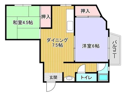 大阪府大阪市旭区高殿2丁目【マンション】の間取り