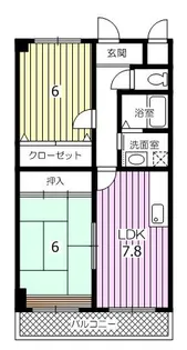 なつみ館【405号室】の間取り