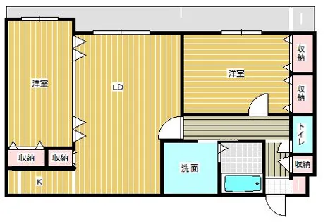 ニューサンリバー11番館【8階】の間取り