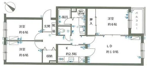 住友伏見ハウス【403号室】の間取り