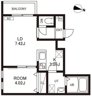 (仮称)Cherim竹下Ⅱ【1階】の間取り