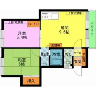 リバレイン明神町【202号室】の間取り