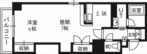 フェアフィールド菊水【1008号室】の間取り