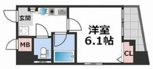 エイペックス大手通【201号室】の間取り
