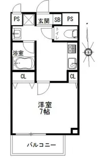 兵庫県西宮市下大市東町【マンション】の間取り