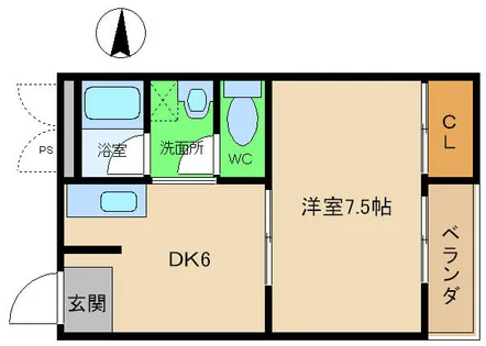 レジデンス山本Ⅱ【202号室】の間取り