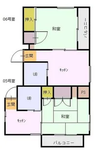 メゾンアップル【306号室】の間取り